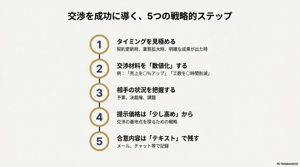 フリーランスの報酬交渉を成功させる5つのステップ